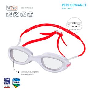 Óculos de natação Neon Plus - BRANCO CRISTAL