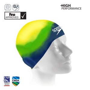 Touca de natação competitiva  em silicone Fastshark - BRASIL