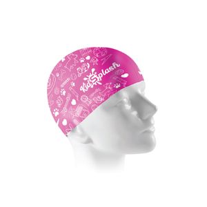 Touca de natação infantil de silicone estampa Pet Kidsplash - ROSA
