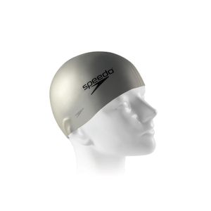 Touca de Natação Flat Cap em Silicone - CINZA PRATA