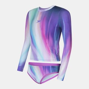 Conjunto De Praia Manga Longa Dupla Face Energy Kids Speedo - RAINBOW
