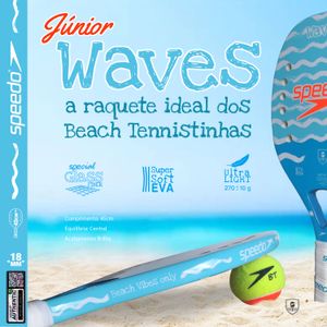 Raquete Beach Tennis Waves Glass Fiber SpeedoBT - WAVES