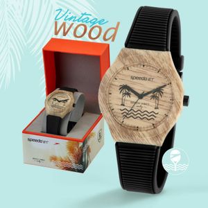 Relógio Vintage Wood SpeedoBT - PRETO BEGE