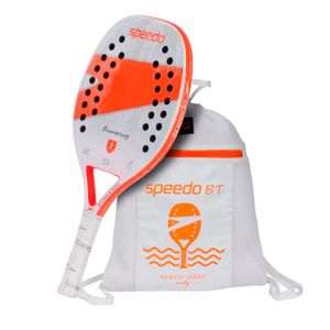 Raquete Beach Tennis Boomerang Glass Fiber + Beach Bag - ORANGE NEON