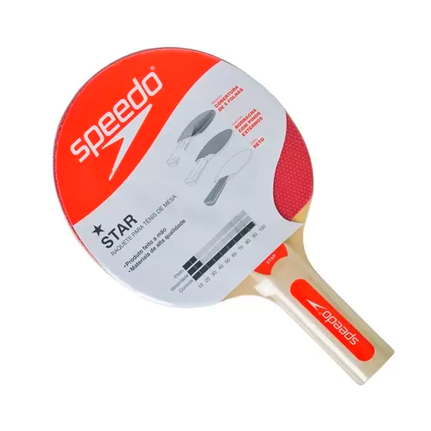 Raquete para tênis de mesa Star Speedo - UNICA