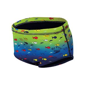 Sunga Degrade Fish Infantil - AZUL VERDE