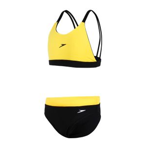 Biquíni Juvenil Bicolor Assimétrico - AMARELO PRETO