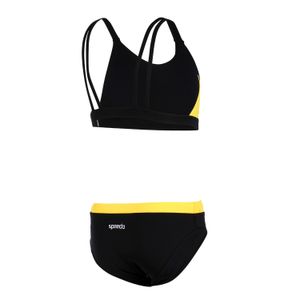 Biquíni Juvenil Bicolor Assimétrico - AMARELO PRETO
