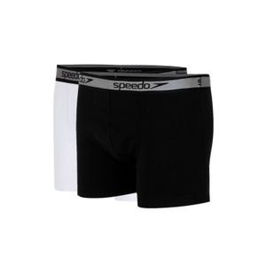 Kit Cuecas Boxer Cotton com 2 Unidades Branco Preto | Speedo