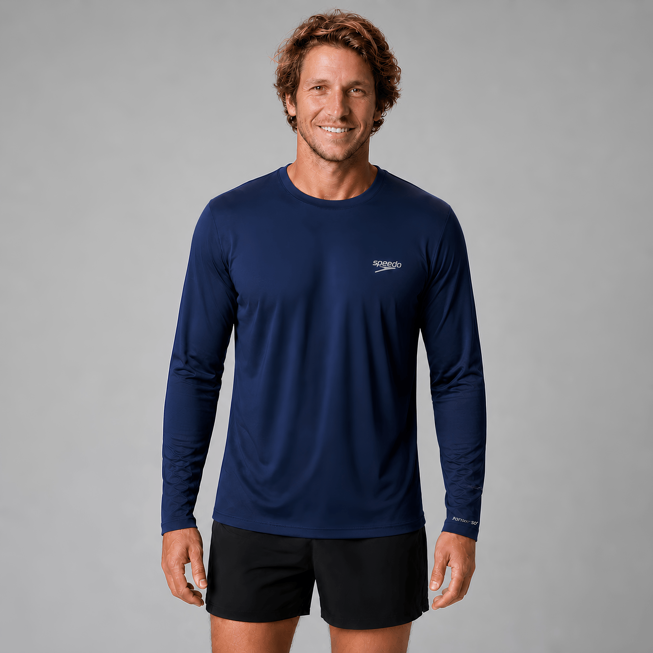 Camiseta Manga Longa proteção UV50 Masculina - MARINHO - imagem 1