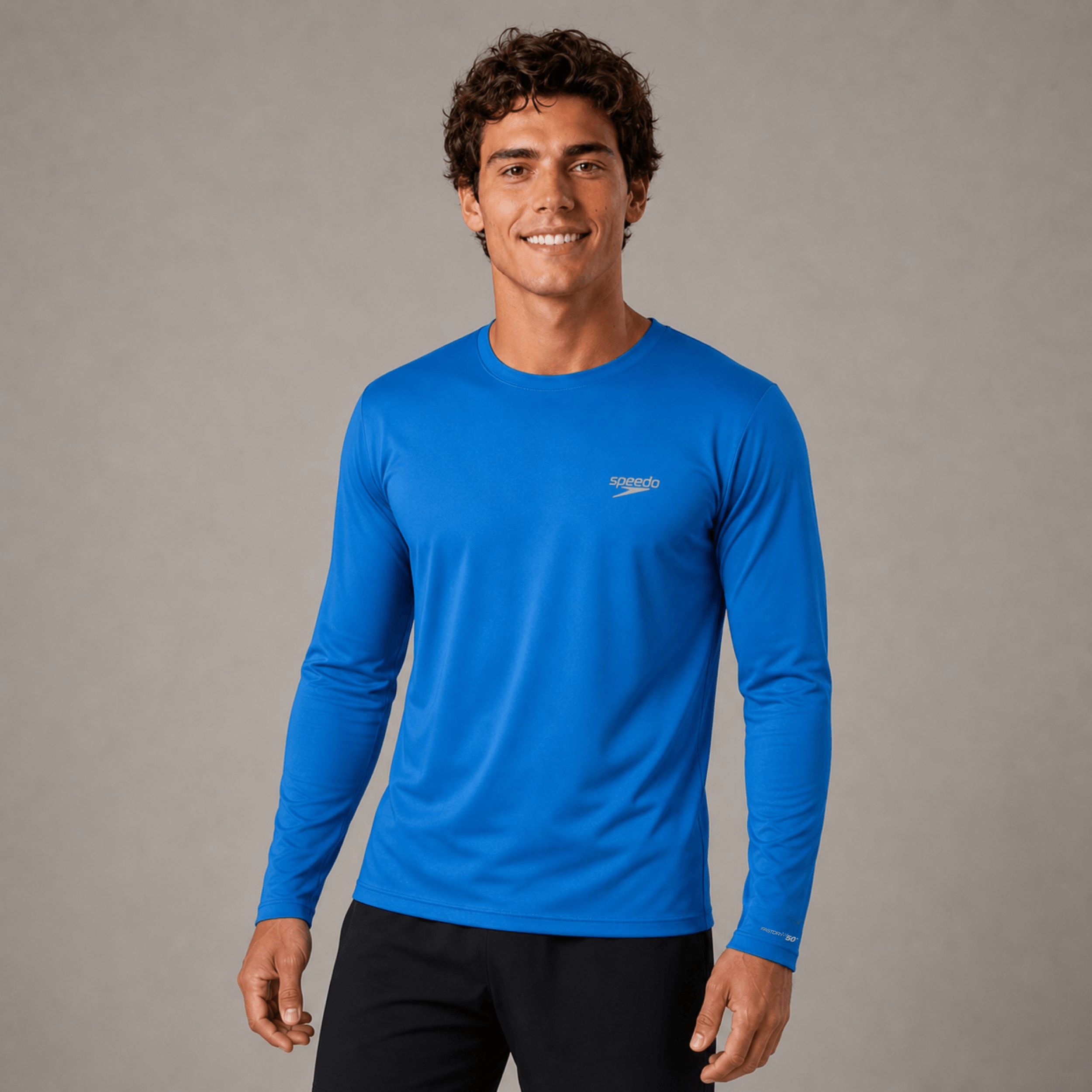 Camiseta Manga Longa proteção UV50 Masculina - AZUL ASTRAL - imagem 1